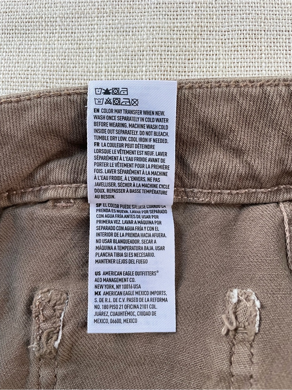 American Eagle Outfitters Women’s Super High-Rise Baggy Wide Leg Taupe Brown 6R - Picture 5 of 13